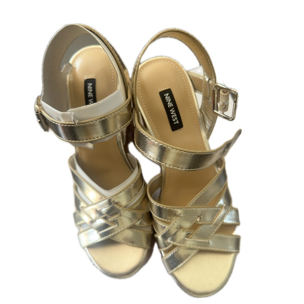 Nine West Metallic Gold Sandals